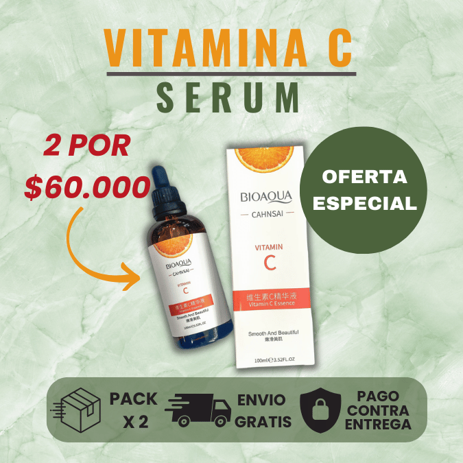 2 Sérums Bioaqua™  Vitamina C de 100 ML