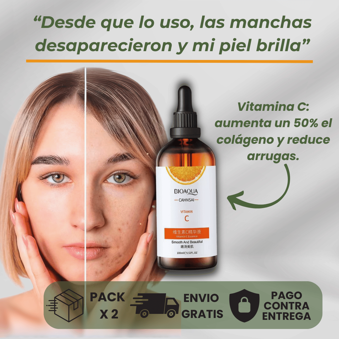 2 Sérums Bioaqua™  Vitamina C de 100 ML